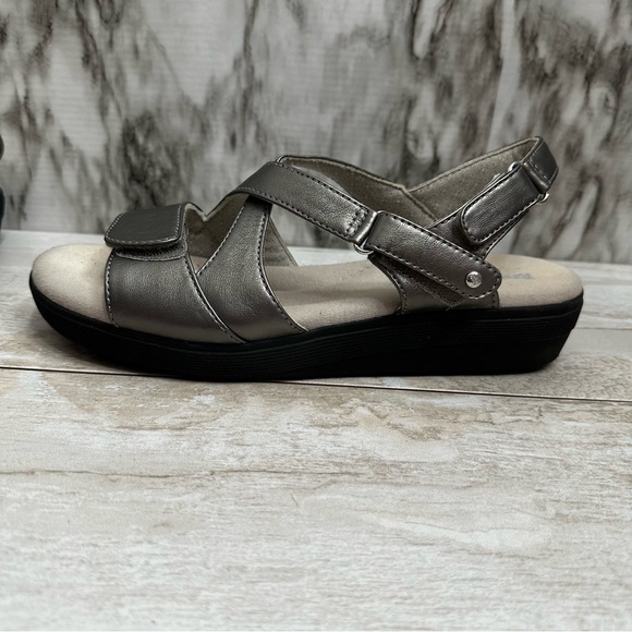 Grasshopper Ortholite Leah II Silver Gray Strap Sandal Women Sz  8.5 Orthopedic - Picture 8 of 15
